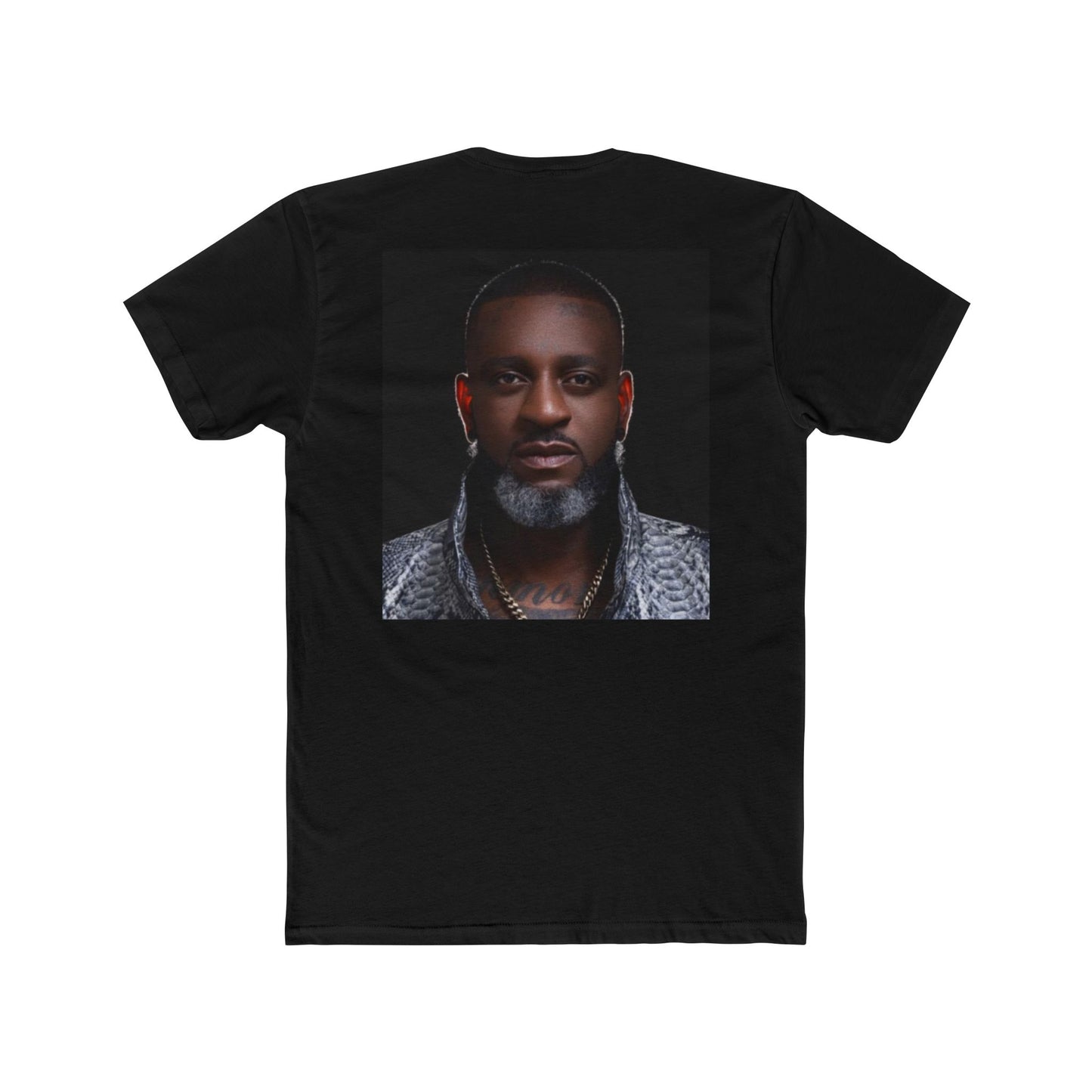 Unisex Cotton Crew Tee with Bold Portrait Design