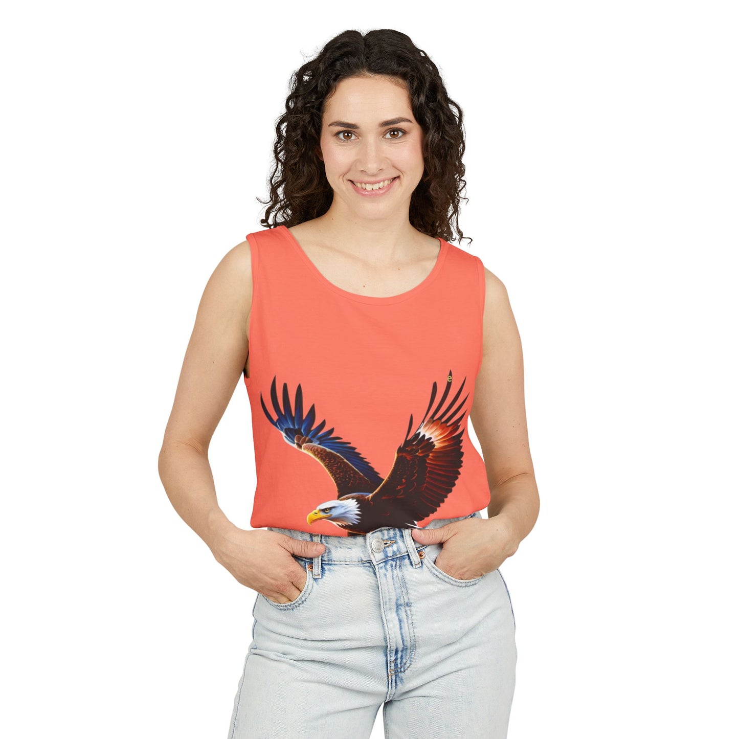 Bald Eagle Graphic Tank Top — Patriotic Flying Eagle Tee