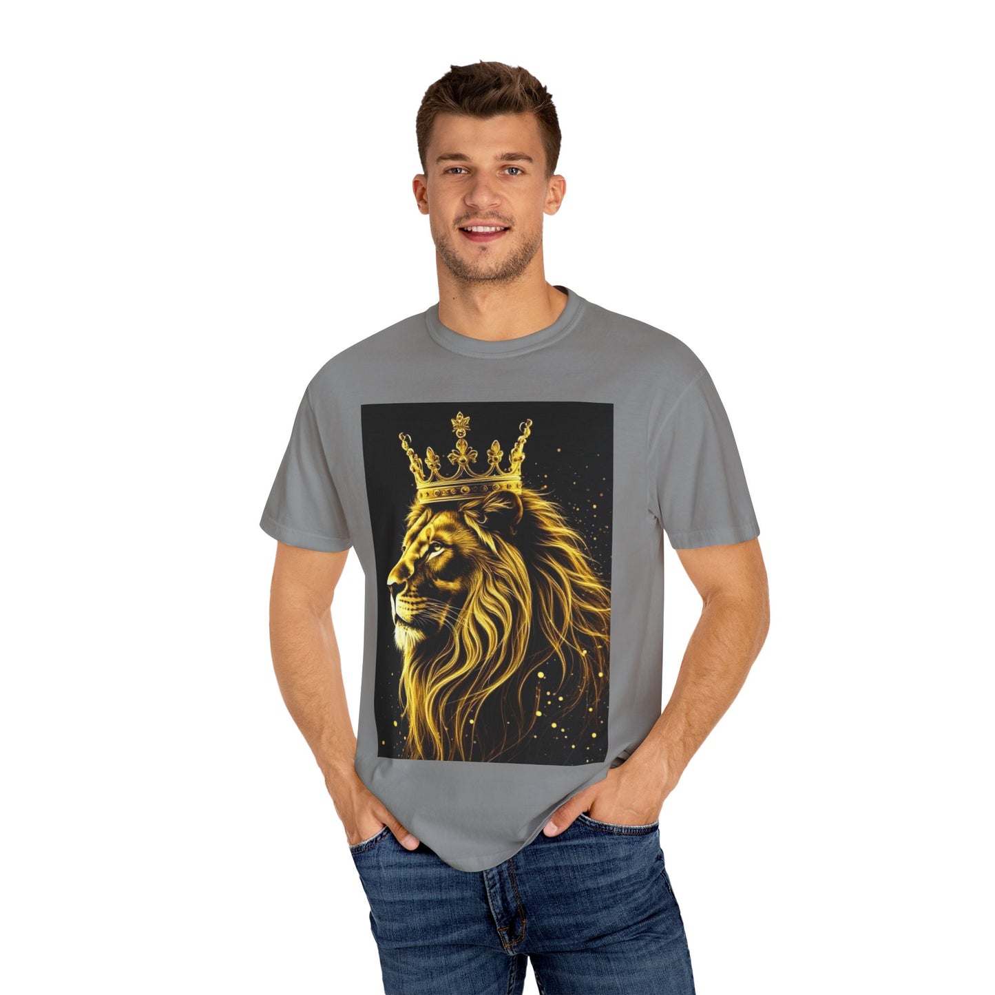 Lion King Crown T-Shirt — Regal Golden Lion Graphic Tee