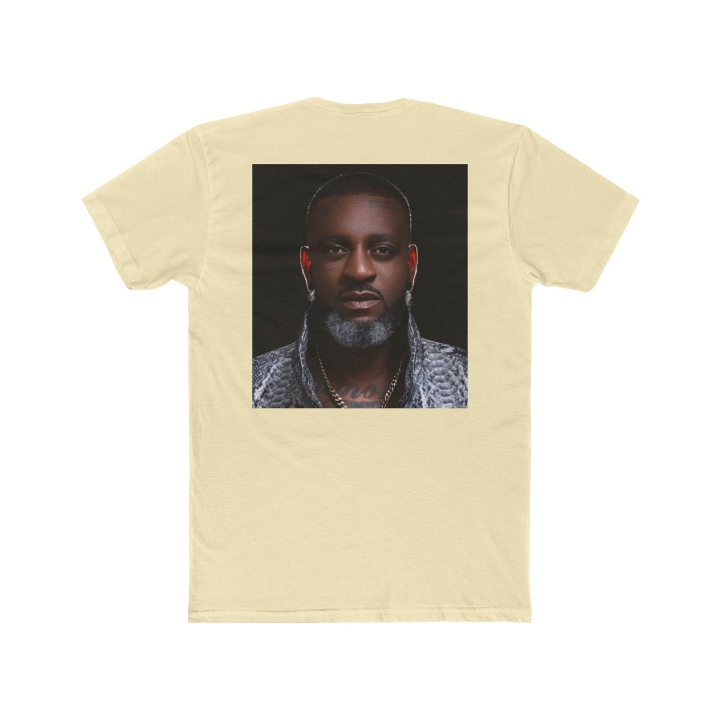 Unisex Cotton Crew Tee with Bold Portrait Design