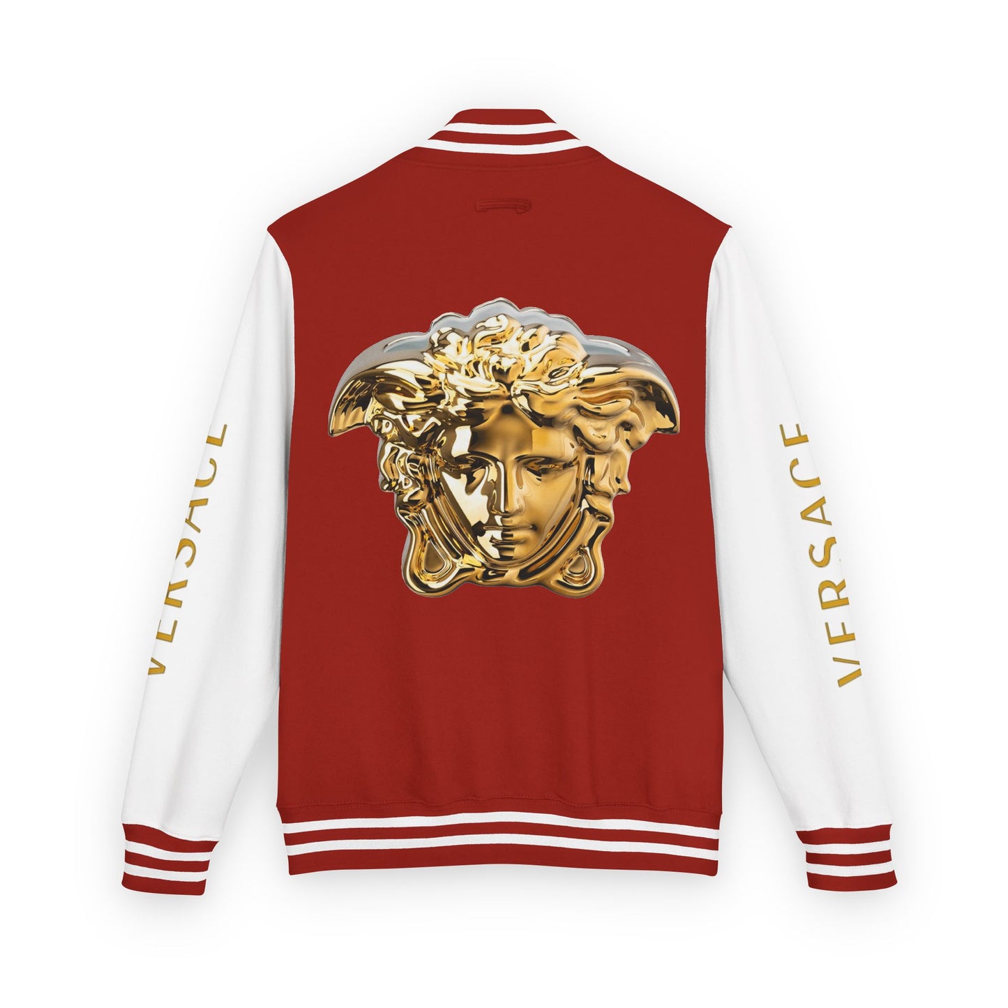 Versace-Style Unisex Heavyweight Letterman Jacket | Vintage Streetwear, Casual Fashion, Layering, Gift for Fashion Lovers, Unique Outerwear