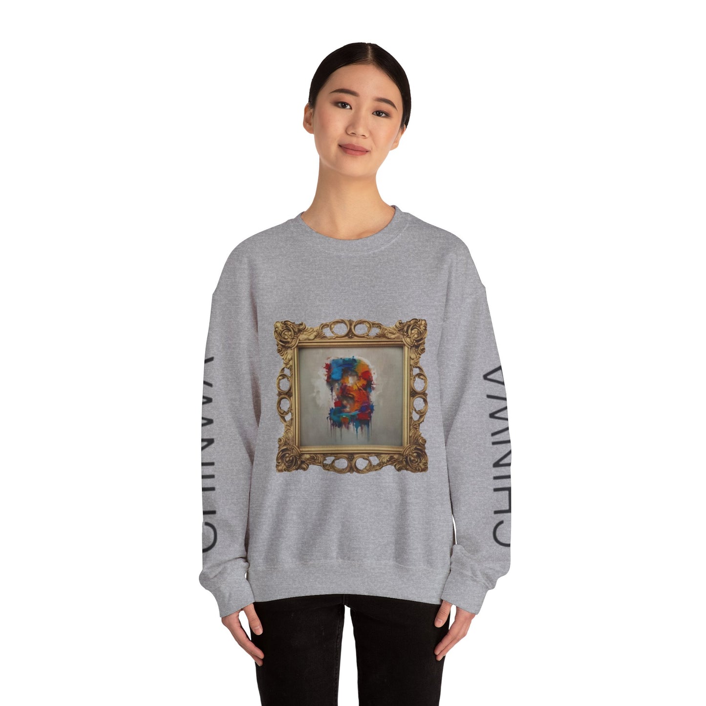 Artistic Unisex Crewneck Sweatshirt - Cozy, Unique Gift for Art Lovers, Casual Wear, Layering Piece, Trendy Fashion Statement