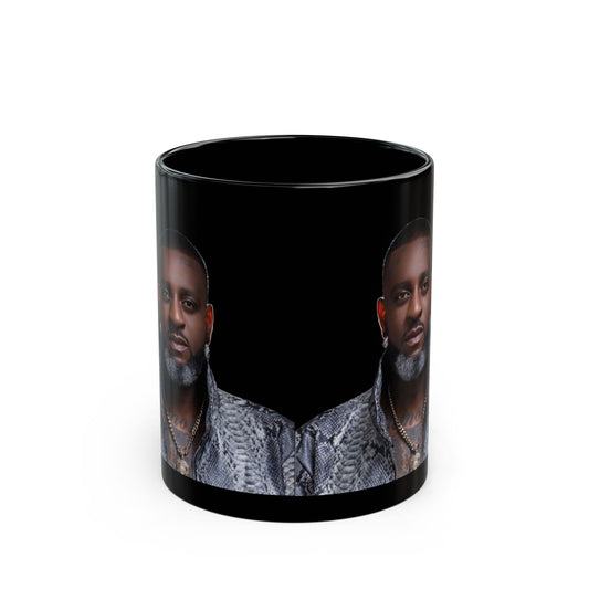 Black Photo Portrait Mug – Stylish Dark Portrait Ceramic Coffee Cup (11oz, 15oz)