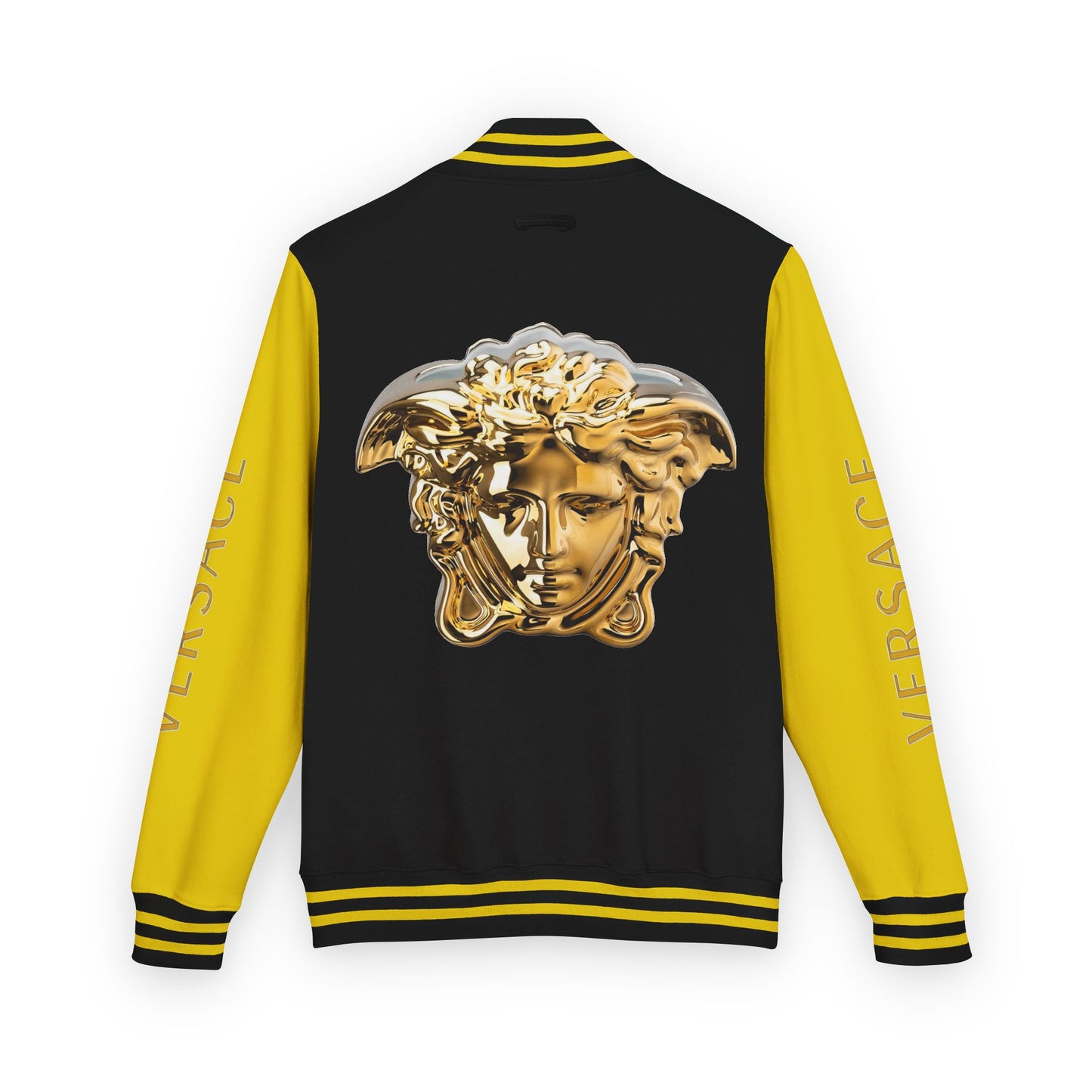 Versace-Style Unisex Heavyweight Letterman Jacket | Vintage Streetwear, Casual Fashion, Layering, Gift for Fashion Lovers, Unique Outerwear