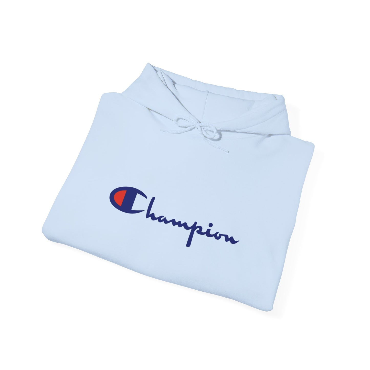 Champion Logo Unisex Hoodie, Cozy Streetwear Sweatshirt, Casual Layering Top, Gift for Him/Her, Everyday Comfort Wear