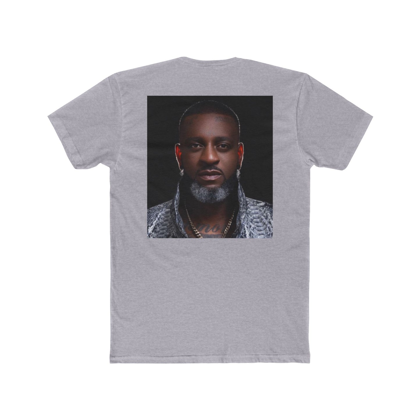 Unisex Cotton Crew Tee with Bold Portrait Design