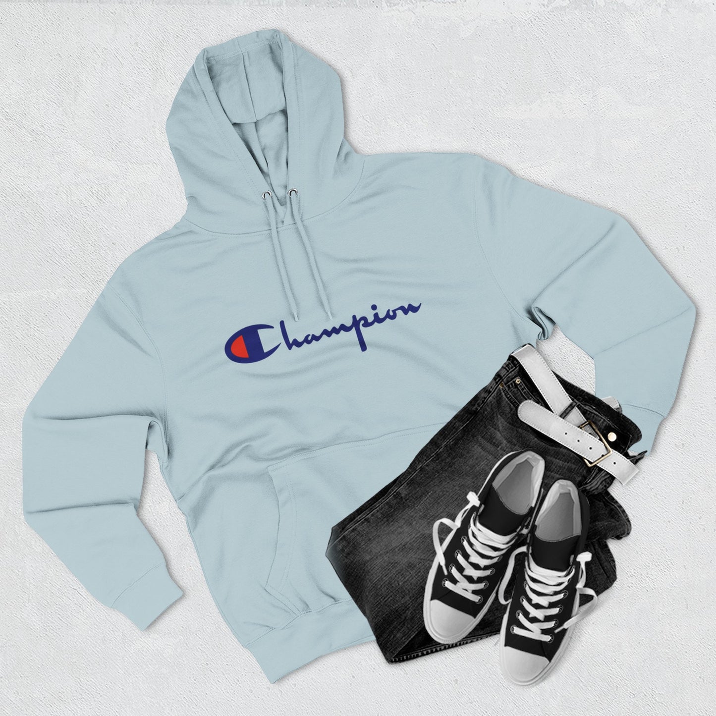 Champion Logo Hoodie – Classic Script Athletic Pullover