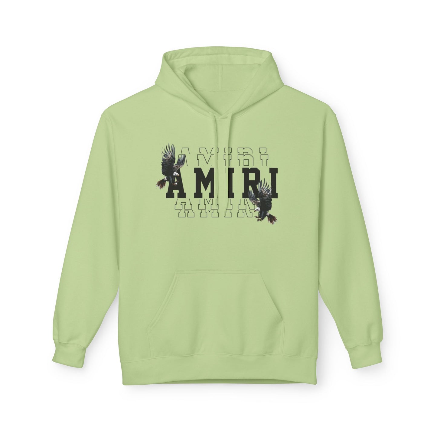 Amiri Graphic Hoodie — Raven College Lettering Streetwear Pullover