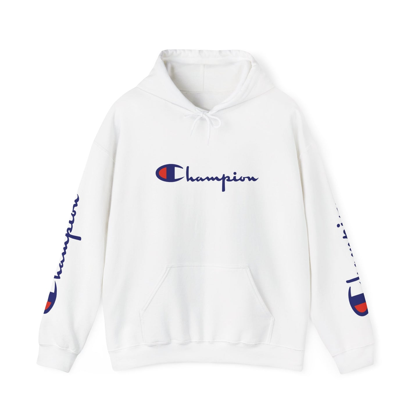 Champion Logo Unisex Hoodie, Cozy Streetwear Sweatshirt, Casual Layering Top, Gift for Him/Her, Everyday Comfort Wear