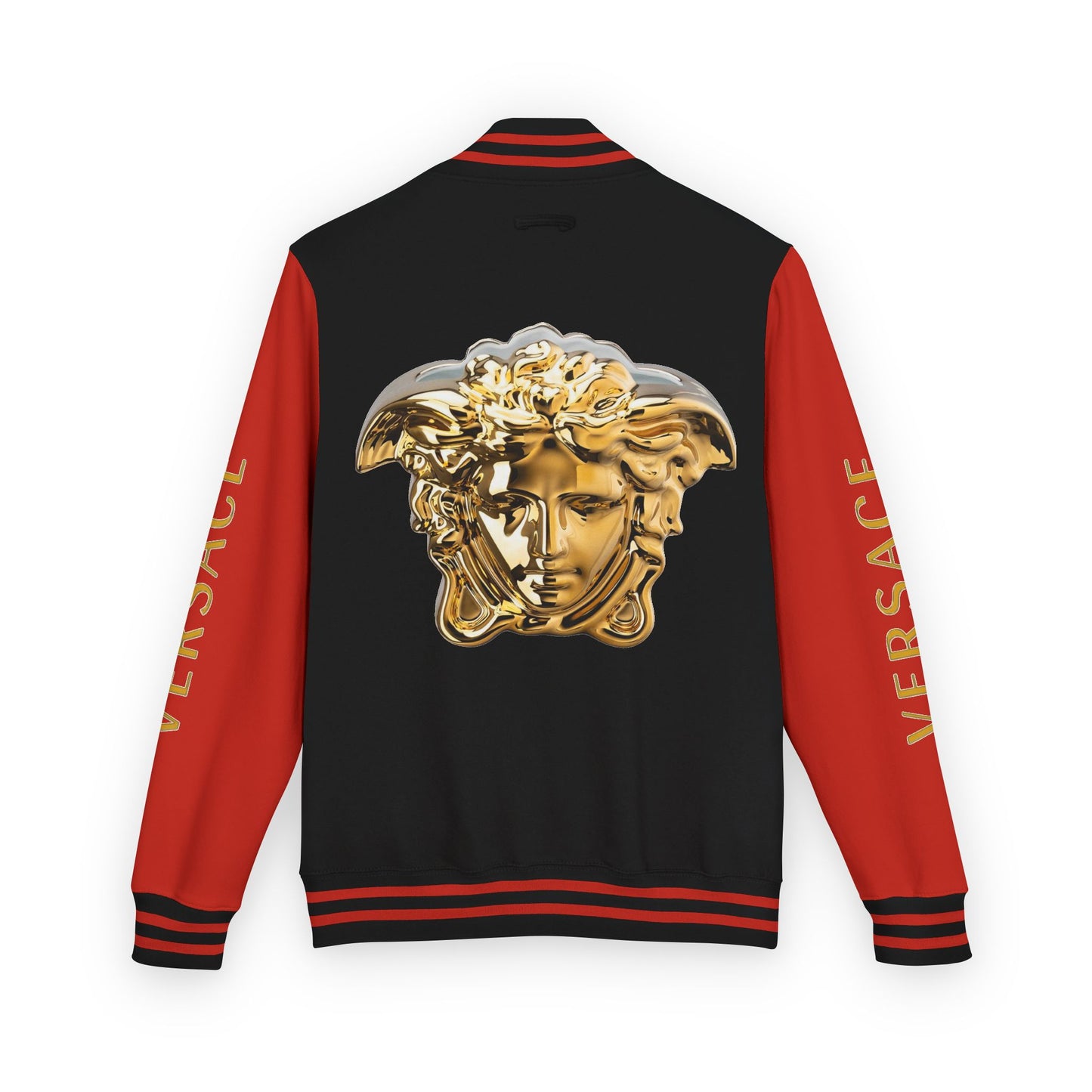 Versace-Style Unisex Heavyweight Letterman Jacket | Vintage Streetwear, Casual Fashion, Layering, Gift for Fashion Lovers, Unique Outerwear