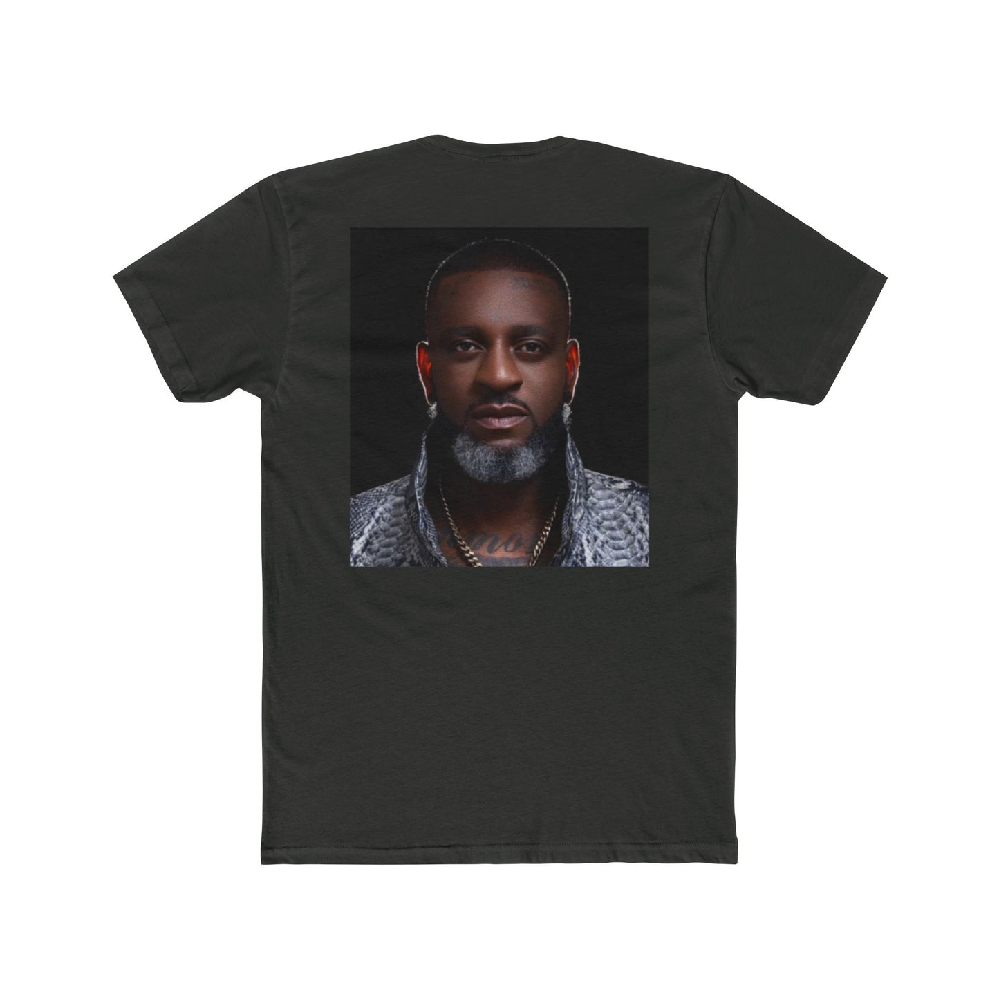 Unisex Cotton Crew Tee with Bold Portrait Design