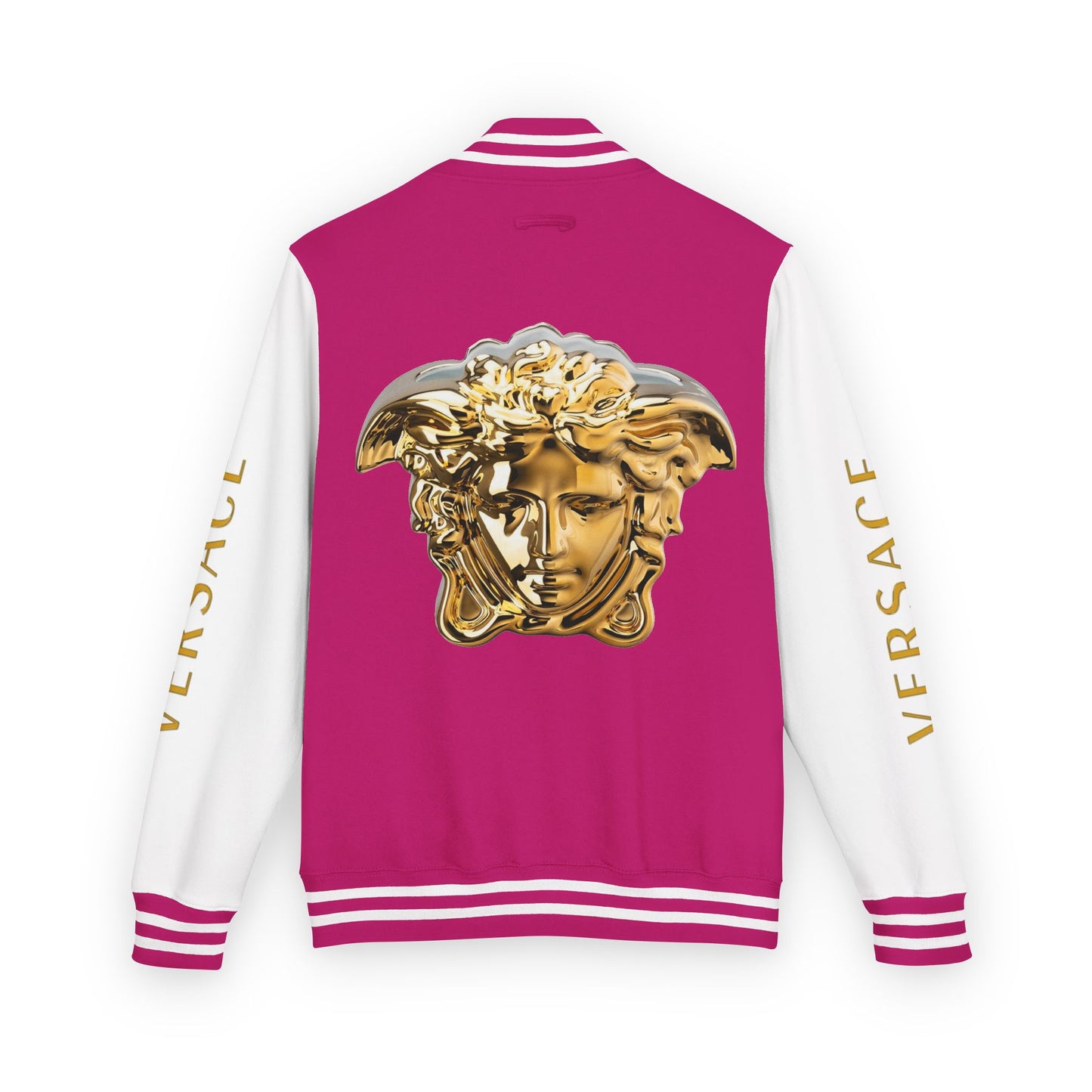 Versace-Style Unisex Heavyweight Letterman Jacket | Vintage Streetwear, Casual Fashion, Layering, Gift for Fashion Lovers, Unique Outerwear