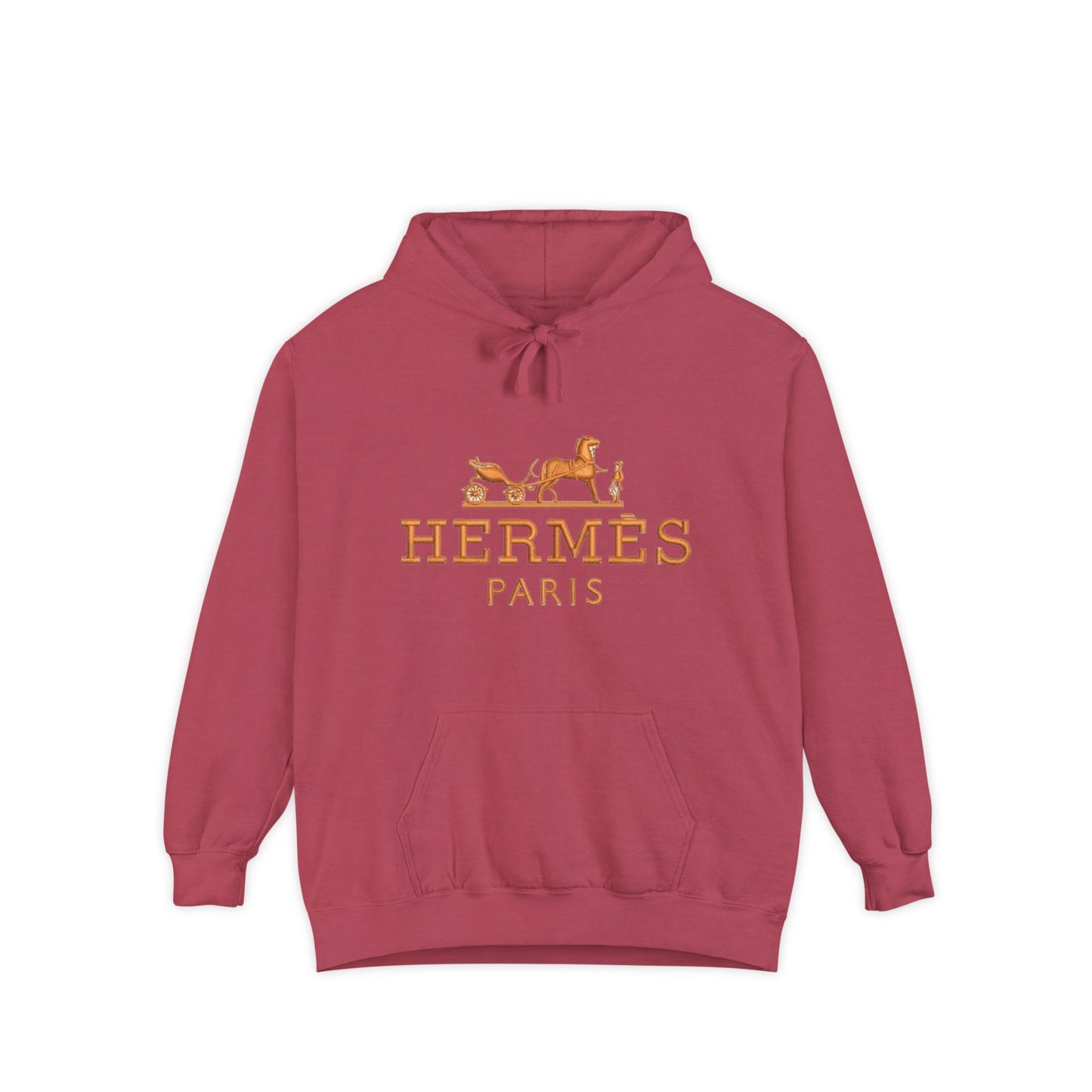 Hermès Paris Unisex Garment-Dyed Hoodie - Stylish Relaxed Fit