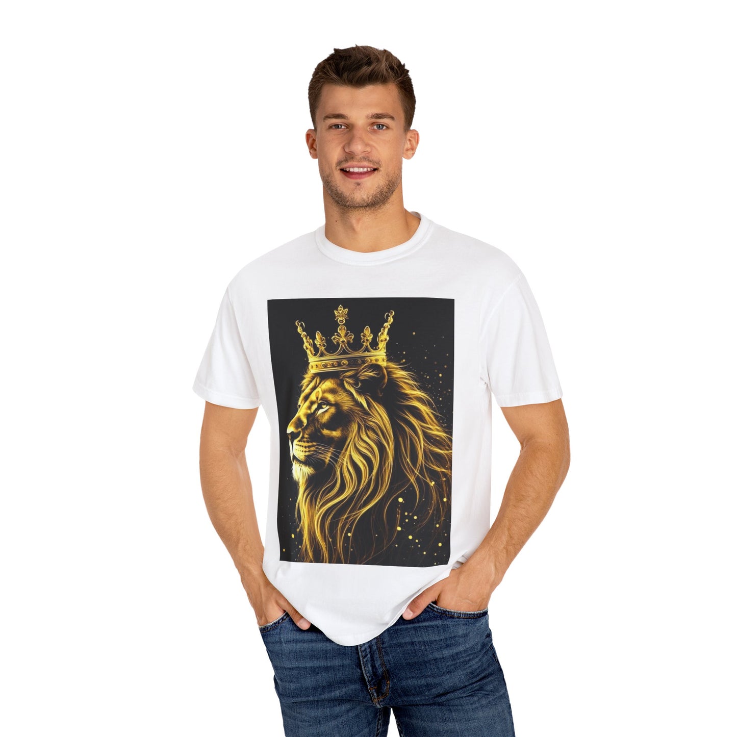 Lion King Crown T-Shirt — Regal Golden Lion Graphic Tee