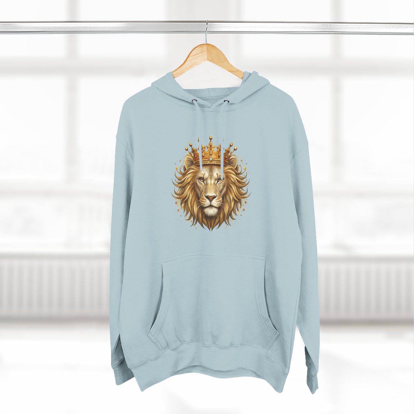 Lion with Crown Hoodie — Regal King Lion Graphic Sweatshirt