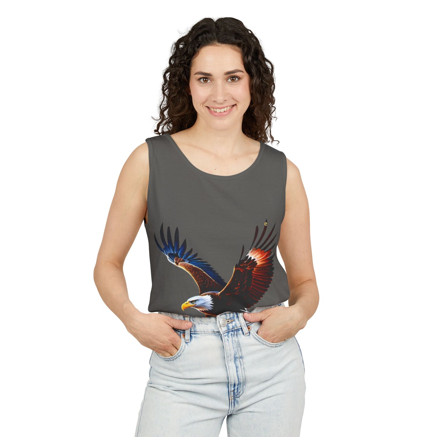 Bald Eagle Graphic Tank Top — Patriotic Flying Eagle Tee