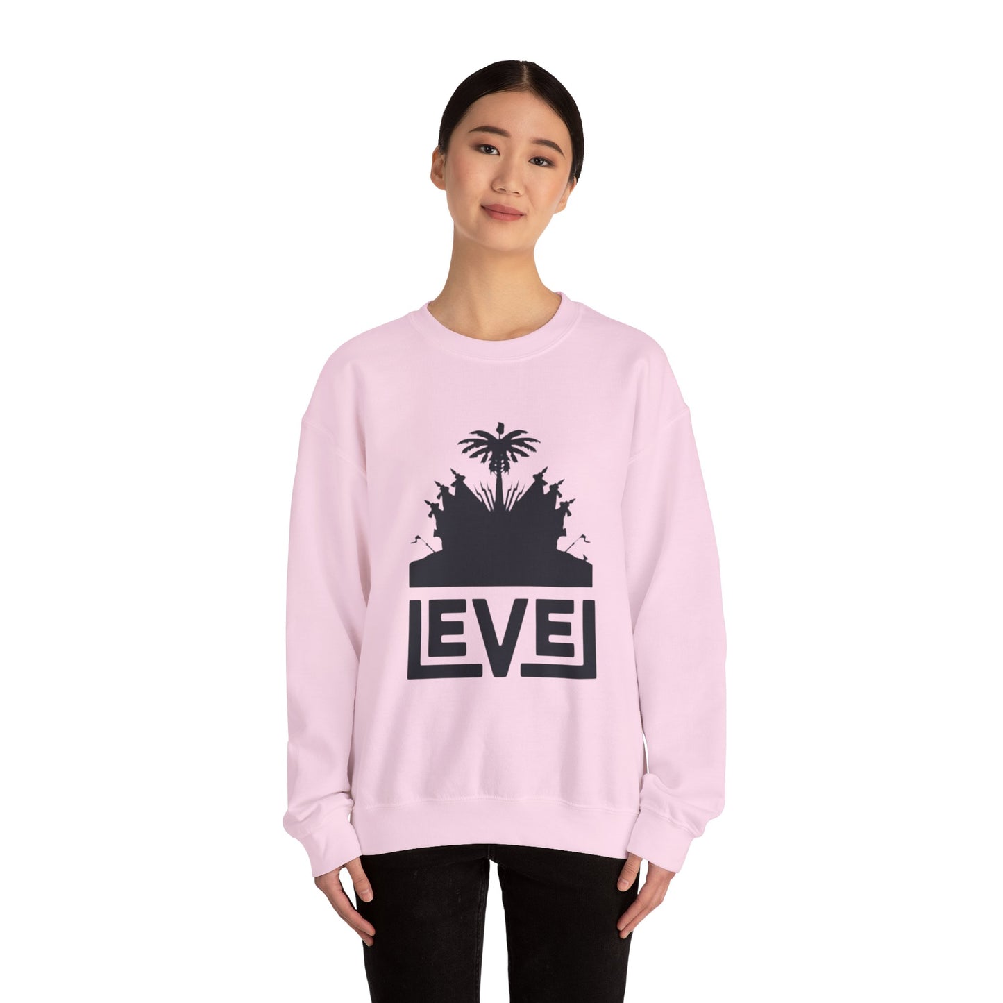 Urban Level Vibe Crewneck Sweatshirt | Unisex Casual Wear, Trendy Layering, Gift for Him/Her, Street Style, Everyday Comfort
