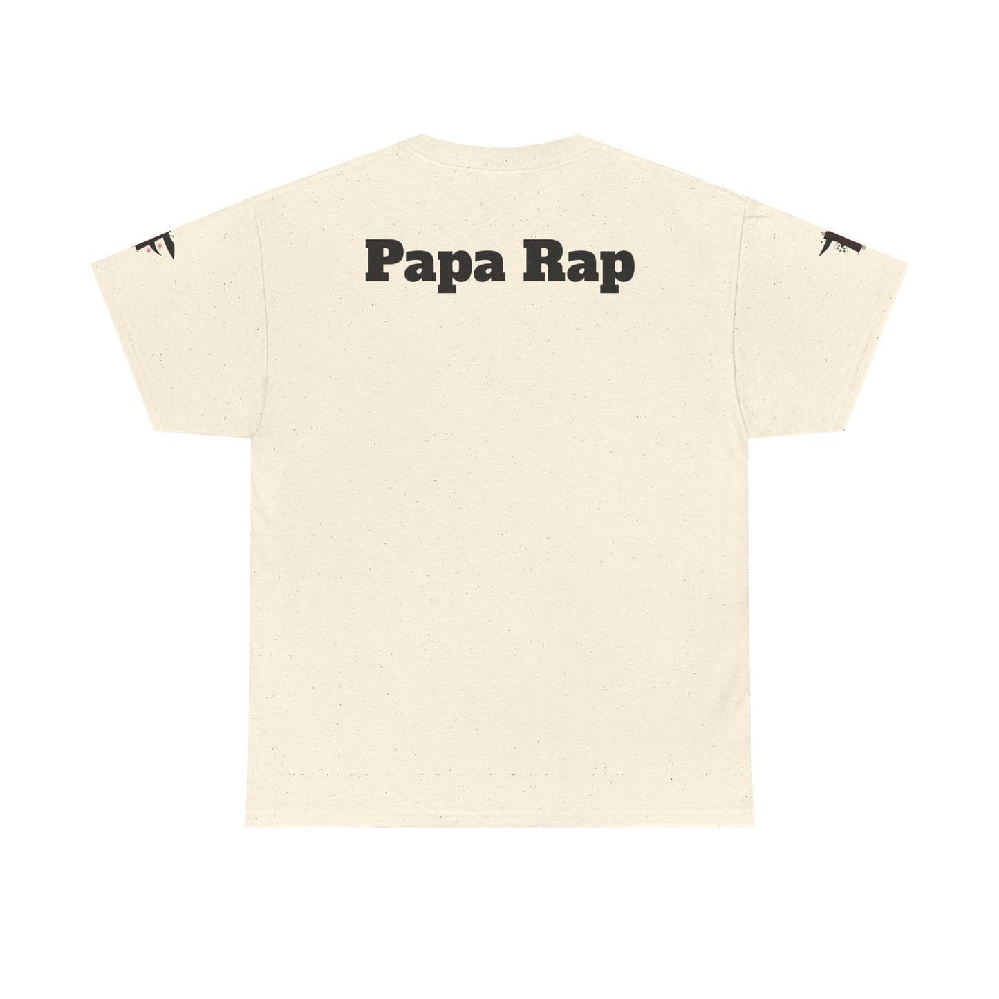 Festive Papa Rap Unisex Heavy Cotton Tee | Holiday Gift, Casual Wear, Graphic Tee, Family Celebration Shirt, Unique Gift for Dads